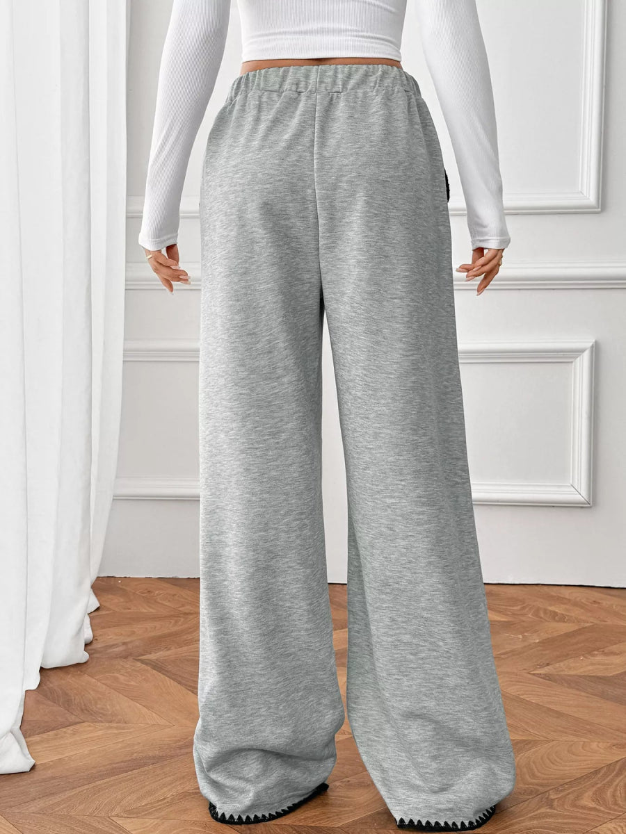Wide - Leg Drawstring Pants - CELIVINE