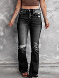 Distressed Flare Jeans - CELIVINE