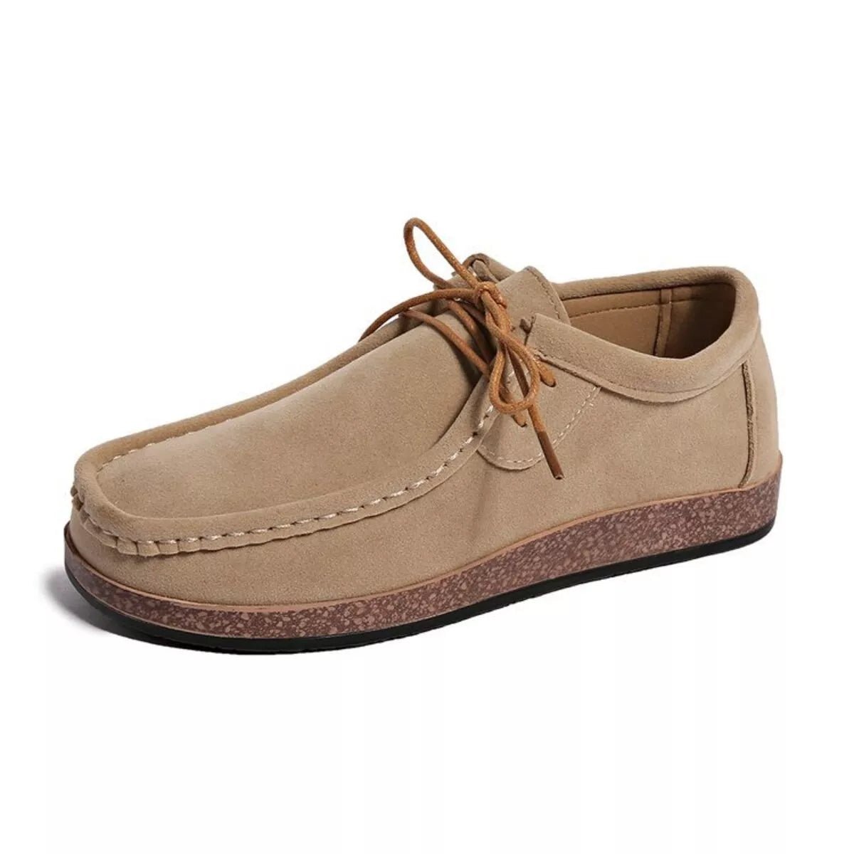 Round Toe Lace Up Loafers - CELIVINE