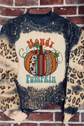 Pumpkin Graphic Long Sleeve Sweatshirt - CELIVINE