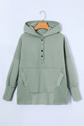 Quarter - Snap Dropped Shoulder Hoodie - CELIVINE