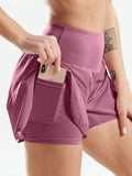 Pocketed High Waist Active Shorts - CELIVINE