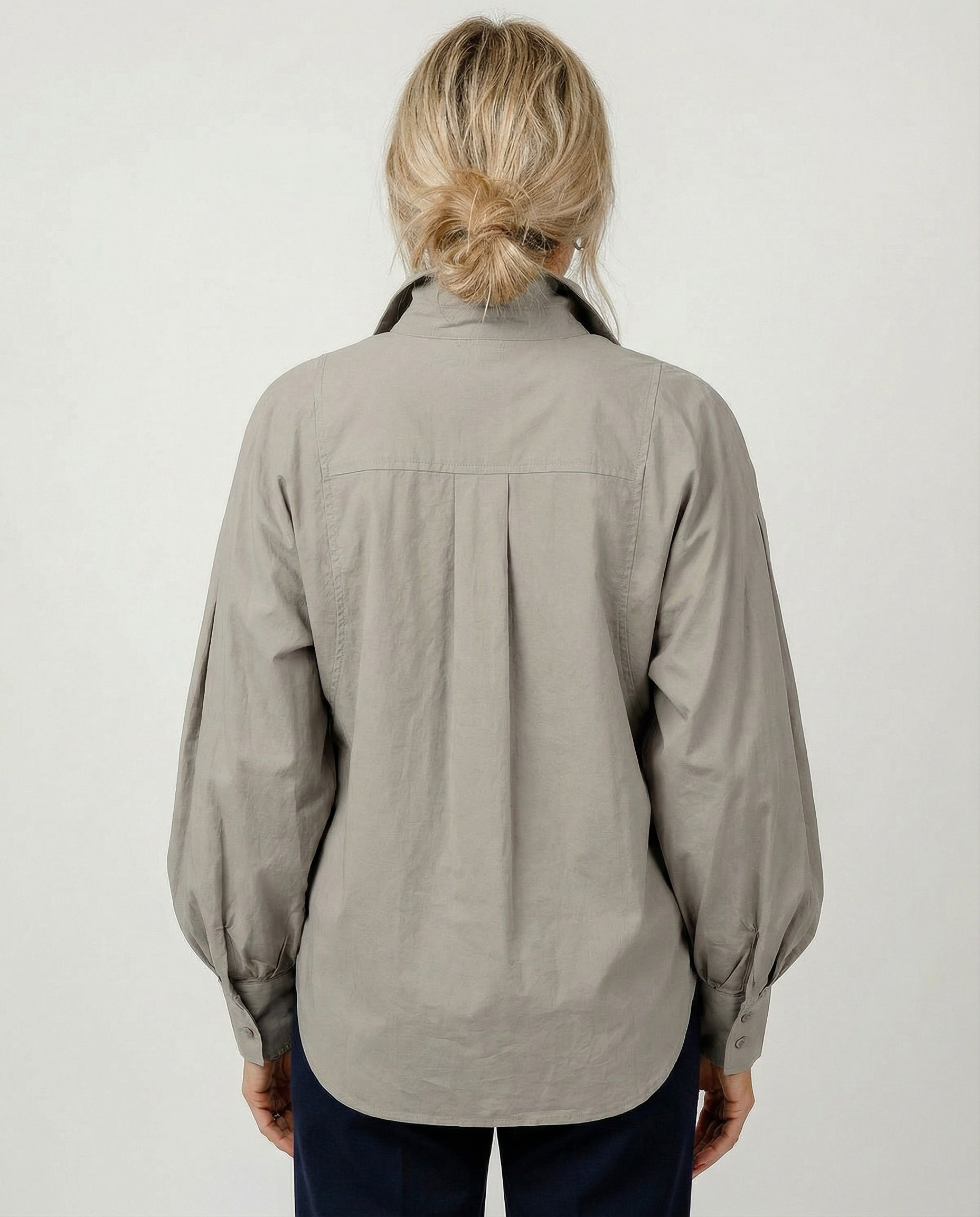 Collared Button - Front Long Sleeve Shirt - CELIVINE