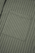 Ribbed Knit Button - Up Cardigan - CELIVINE