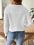Cable - Knit Long Sleeve Sweater - CELIVINE
