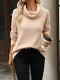 Turtleneck Long Sleeve Sweater - CELIVINE