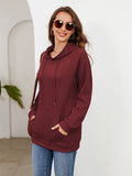 Raglan Sleeve Front Pocket Hoodie - CELIVINE