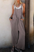 Corded Adjustable Straps Wide Leg Loose Overalls - CELIVINE