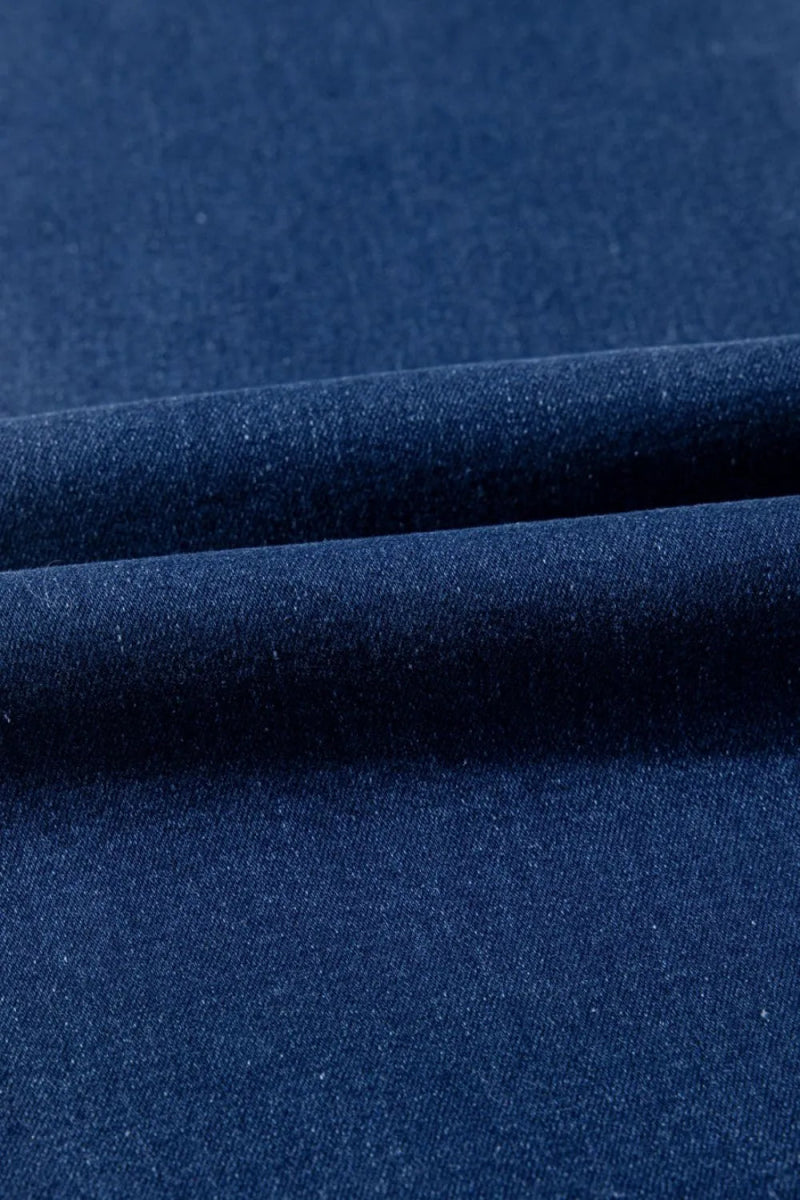 Center Seam Deep Wash Straight Jeans - CELIVINE