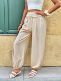 Ruched High Waist Joggers - CELIVINE