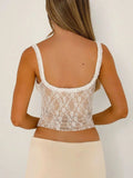 Lace Cami Top with Frill Straps - CELIVINE