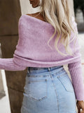 Long Sleeve Cropped Knit Top - CELIVINE