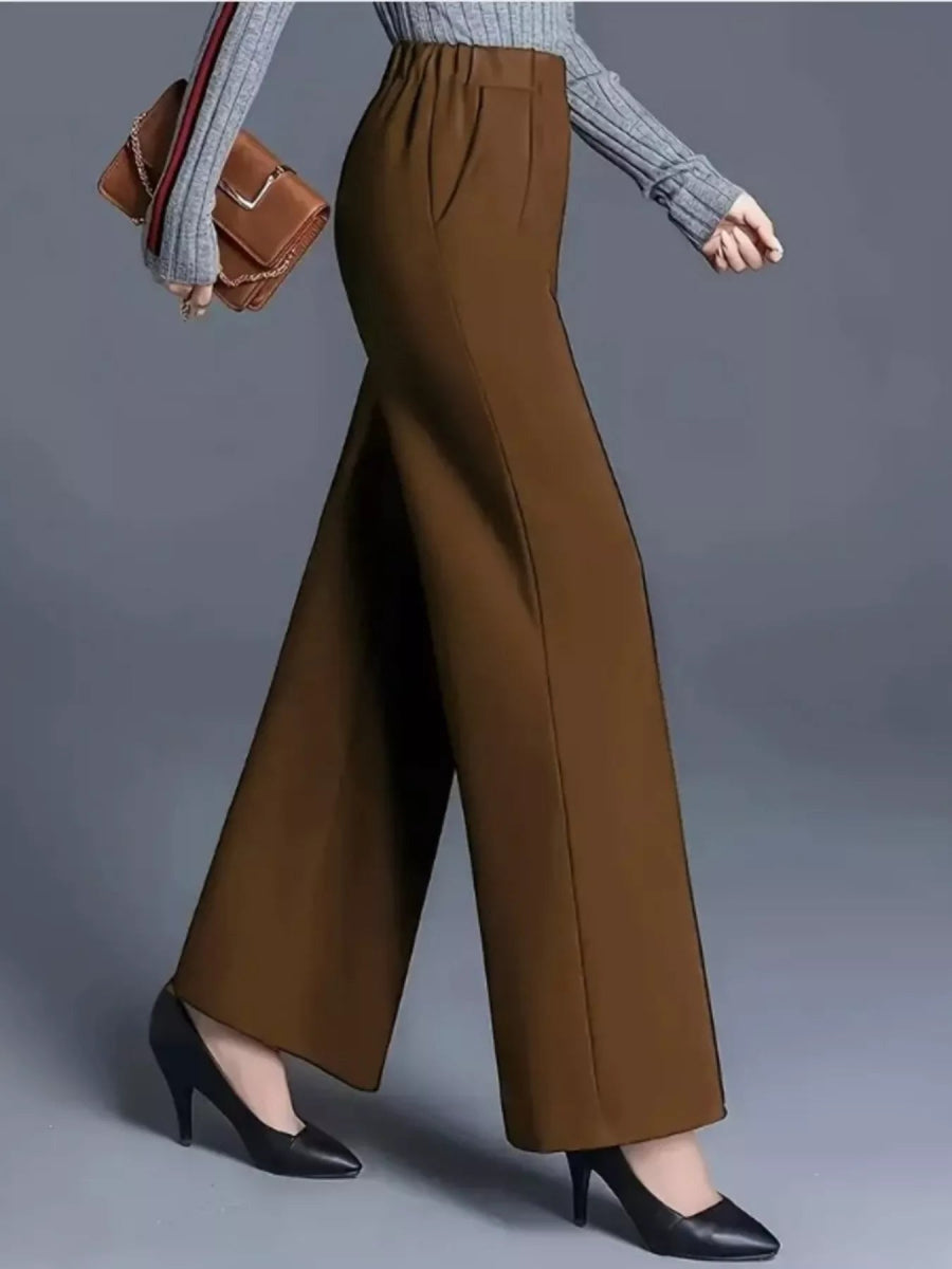High - Waisted Wide Leg Pants - CELIVINE