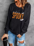 Feeling Spooky Halloween Embroidered Sweatshirt - CELIVINE