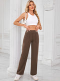 High Waist Active Pants with Pockets - CELIVINE