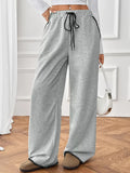 Wide - Leg Drawstring Pants - CELIVINE