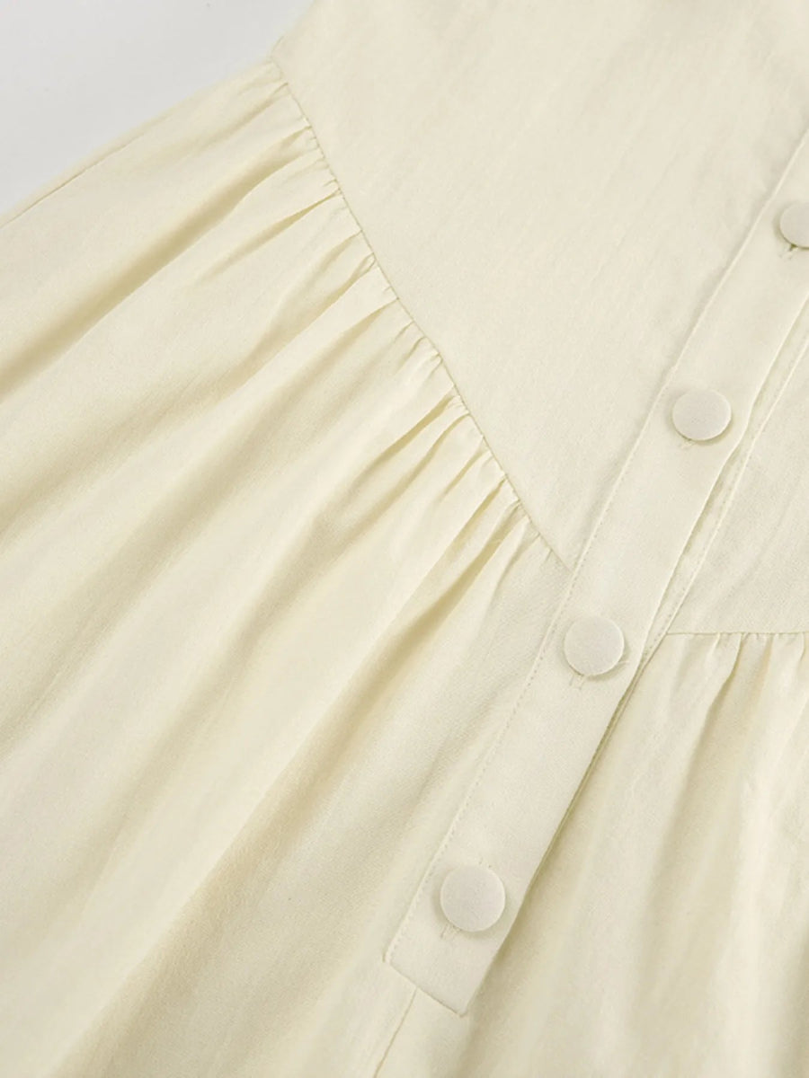 Button - Front Wide Strap Romper - CELIVINE