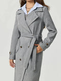Collared Neck Long Sleeve Longline Coat - CELIVINE