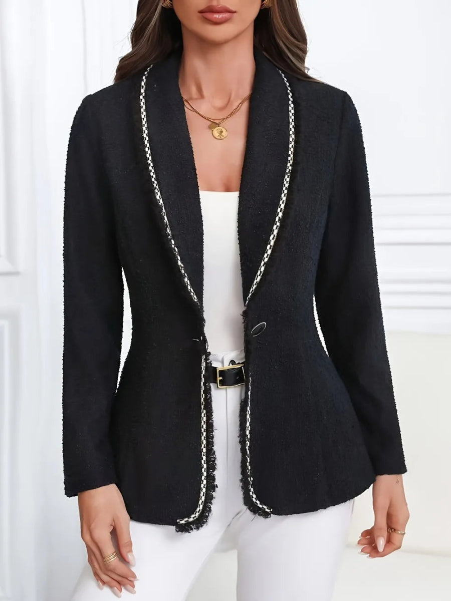 Single - Breasted Lapel Collar Blazer - CELIVINE