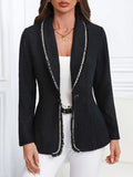 Single - Breasted Lapel Collar Blazer - CELIVINE