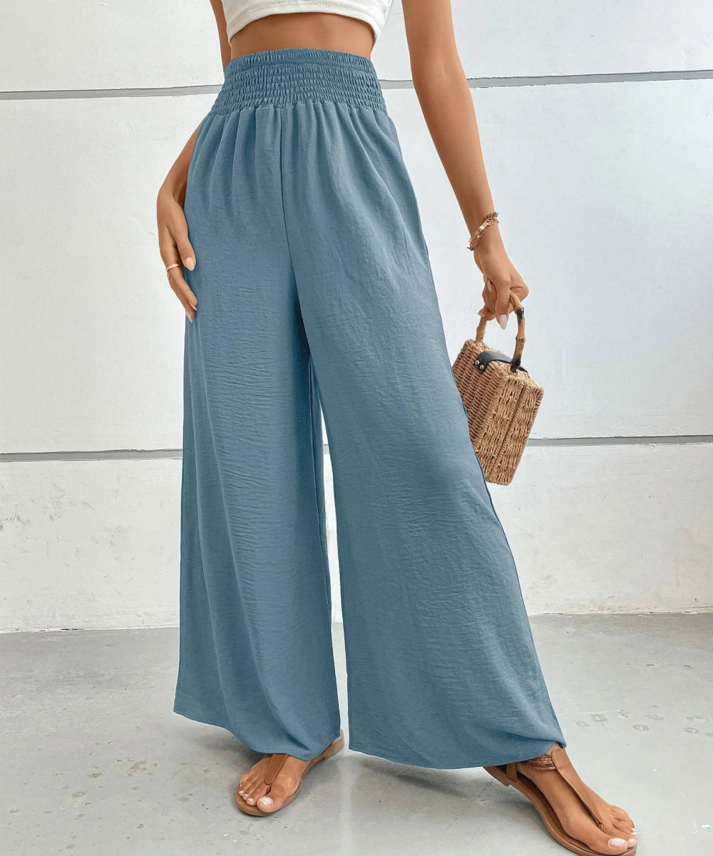 High - Waisted Wide Leg Pants - CELIVINE