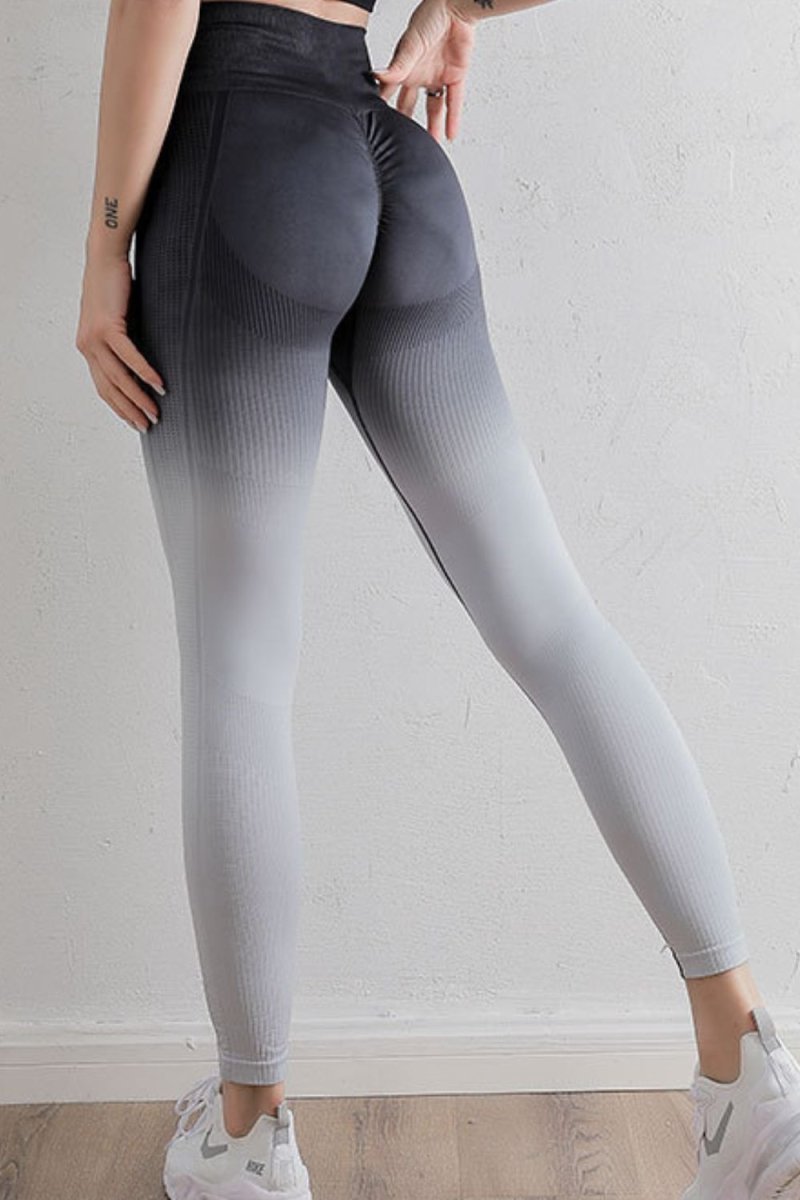 Gradient High Waist Sports Leggings - CELIVINE