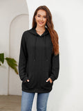 Raglan Sleeve Front Pocket Hoodie - CELIVINE