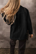 Pocketed Long Sleeve Denim Jacket - CELIVINE