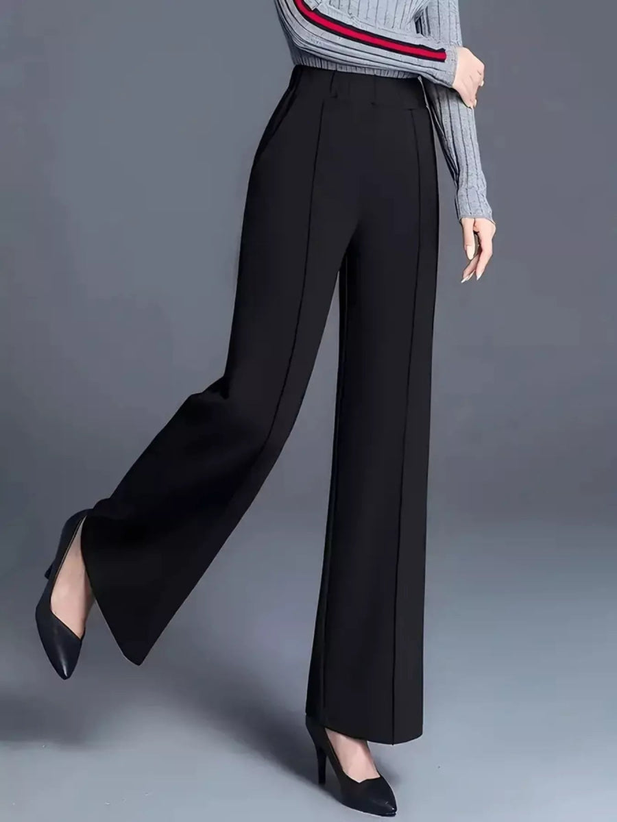 High - Waisted Wide Leg Pants - CELIVINE