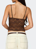 Adjustable Strap Lace Cami - CELIVINE