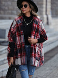 Plaid Hooded Coat with Pockets - CELIVINE