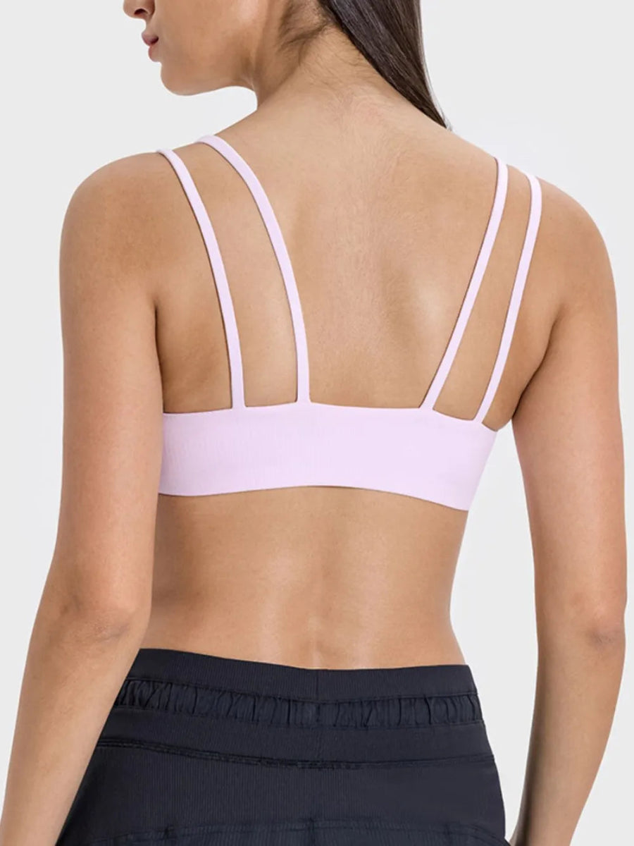 Scoop Neck Double Strap Active Cami - CELIVINE