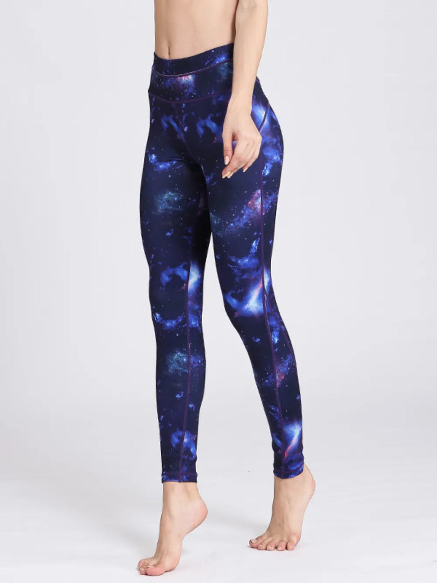 Printed Active High Waist Leggings - CELIVINE